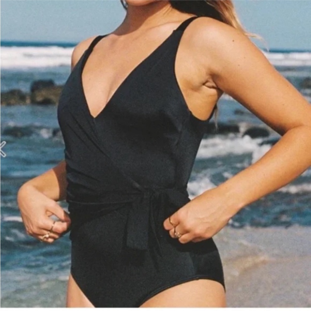 We‎ are HAH x free people wrap swimsuit black – Women’s XS nwot